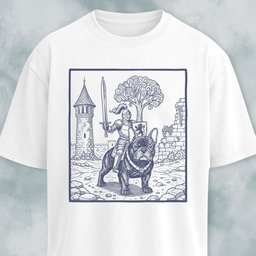Knight Riding A Medieval French Bulldog T Shirt Gift For Dog Lover