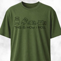 This Is How I Roll Bulldog T Shirt Gift For Dog Lover