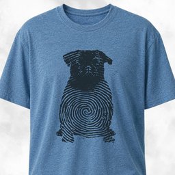 Pug Fingerprint T Shirt Gift For Dog Lover