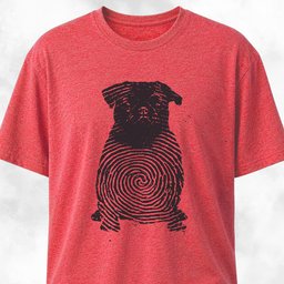 Pug Fingerprint T Shirt Gift For Dog Lover