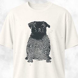 Pug Fingerprint T Shirt Gift For Dog Lover