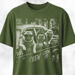 Pugs Gang In A Car T Shirt Gift For Dog Lover