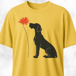 Red Flower Great Dane T Shirt Gift For Dog Lover