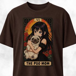 The Pug Mom Anime Card T Shirt Gift For Mom