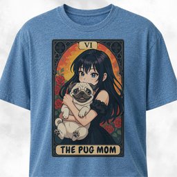 The Pug Mom Anime Card T Shirt Gift For Mom