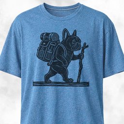 Hiker Frenchie T Shirt Gift For Dog Lover