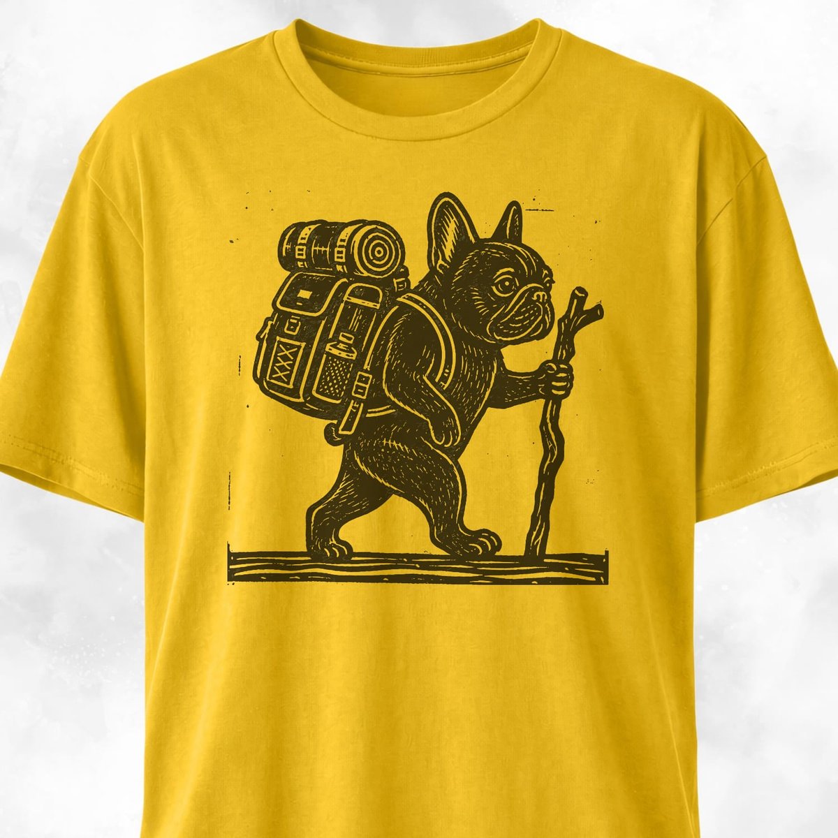 Hiker Frenchie T Shirt Gift For Dog Lover