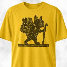 Hiker Frenchie T Shirt Gift For Dog Lover