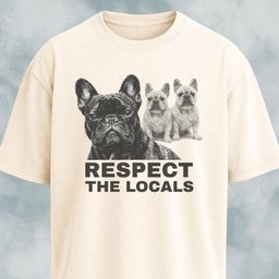 Respect The Locals Frenchies T Shirt Gift For Dog Lover