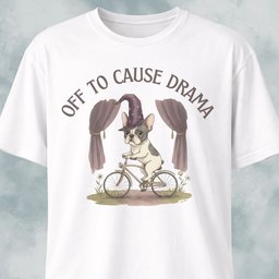 Off To Cause Drama Frenchie T Shirt Gift For Dog Lover