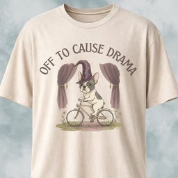 Off To Cause Drama Frenchie T Shirt Gift For Dog Lover