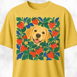 Strawberries Labrador T Shirt Gift For Dog Lover