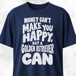 Money Cant Make You Happy Golden Retriever T Shirt Gift For Dog Lover