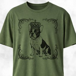 The Royal Frenchie T Shirt Gift For Dog Lover
