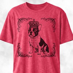 The Royal Frenchie T Shirt Gift For Dog Lover