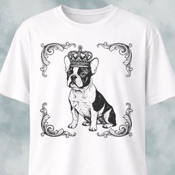 The Royal Frenchie T Shirt Gift For Dog Lover