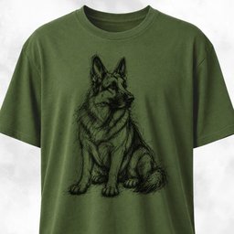 Scribble German Shepherd T Shirt Gift For Dog Lover