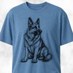 Scribble German Shepherd T Shirt Gift For Dog Lover