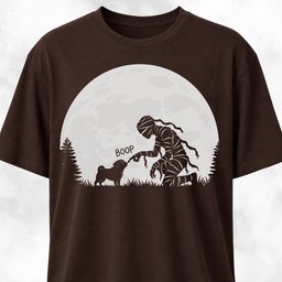 Mummy Booping A Pug T Shirt Gift For Dog Lover