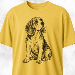 Scribble Beagle T Shirt Gift For Dog Lover
