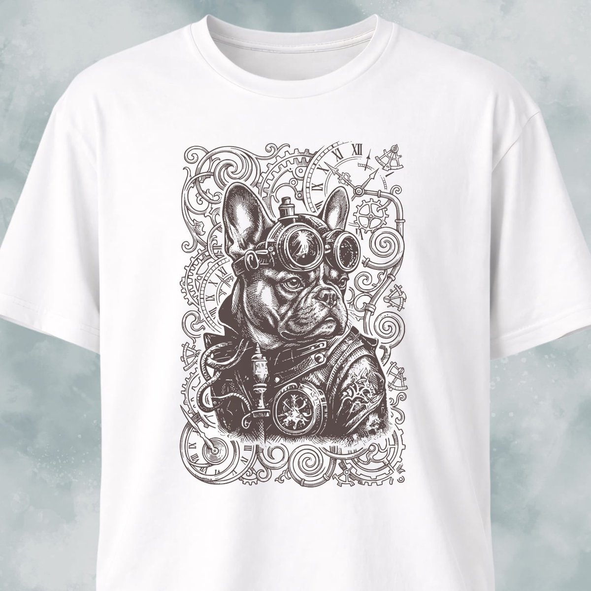 Steampunk French Bulldog T Shirt Gift For Dog Lover