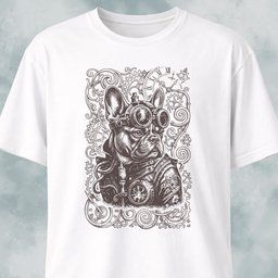 Steampunk French Bulldog T Shirt Gift For Dog Lover