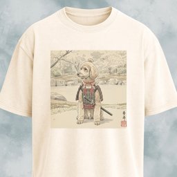 Japanese Samurai Poodle Graphic T Shirt Gift For Dog Lover