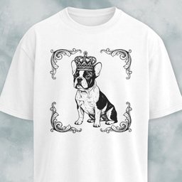 The Royal Frenchie T Shirt Gift For Dog Lover