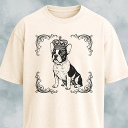 The Royal Frenchie T Shirt Gift For Dog Lover