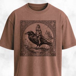 Medieval Poodle Knight On A Crow T Shirt Gift For Dog Lover