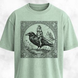 Medieval Poodle Knight On A Crow T Shirt Gift For Dog Lover