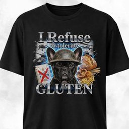 Gluten Intolerance Frenchie T Shirt Gift For Dog Lover
