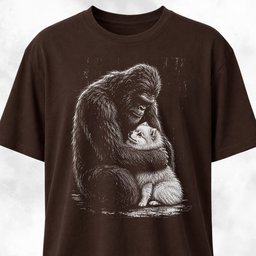 Sasquatch Hugging Pomeranian T Shirt Gift For Dog Lover