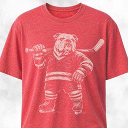 Proud Hockey Bulldog T Shirt Gift For Dog Lover