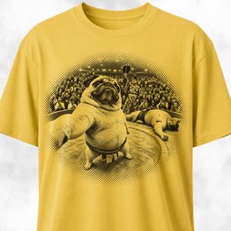 Pug Sumo Champion Selfie T Shirt Gift For Dog Lover