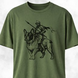 Knight Riding A Frenchie T Shirt Gift For Dog Lover