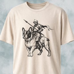 Knight Riding A Frenchie T Shirt Gift For Dog Lover