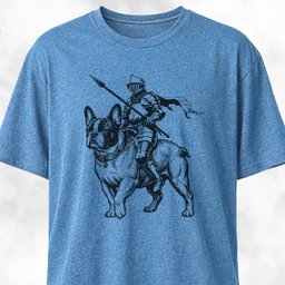 Knight Riding A Frenchie T Shirt Gift For Dog Lover