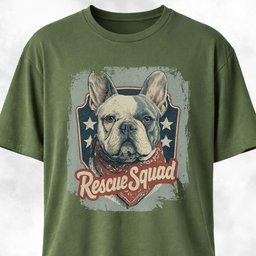 Rescue Squad French Bulldog Adoption Pride T Shirt Gift For Dog Lover