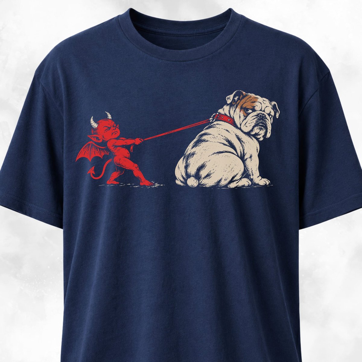Tiny Devil Vs Stubborn Bulldog T Shirt Gift For Dog Lover