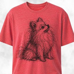 Pomeranian Romantic Scribble T Shirt Gift For Dog Lover