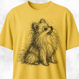 Pomeranian Romantic Scribble T Shirt Gift For Dog Lover