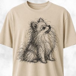 Pomeranian Romantic Scribble T Shirt Gift For Dog Lover