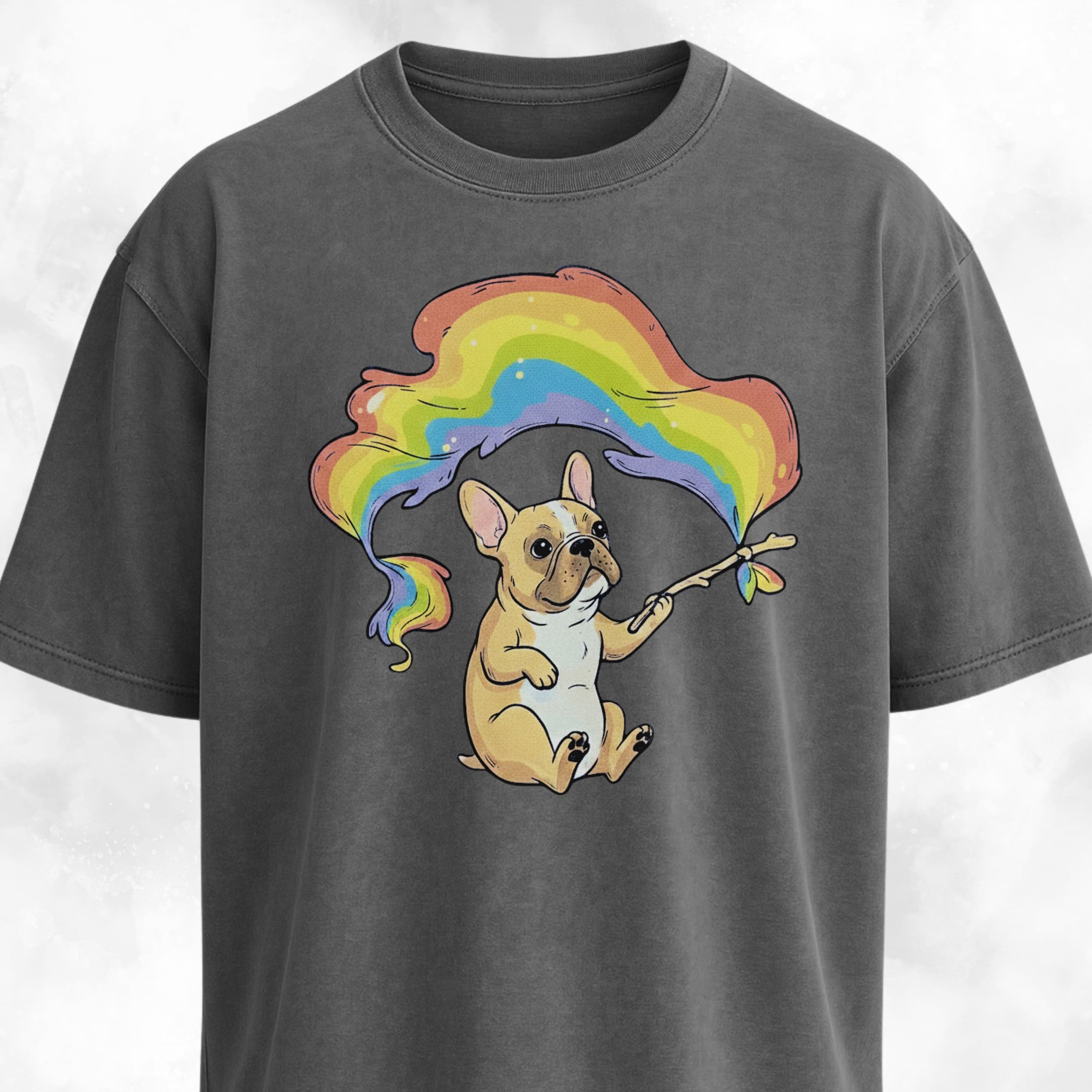 Rainbow Flag French Bulldog T Shirt Gift For Dog Lover
