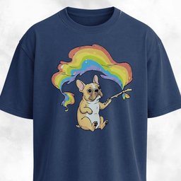 Rainbow Flag French Bulldog T Shirt Gift For Dog Lover