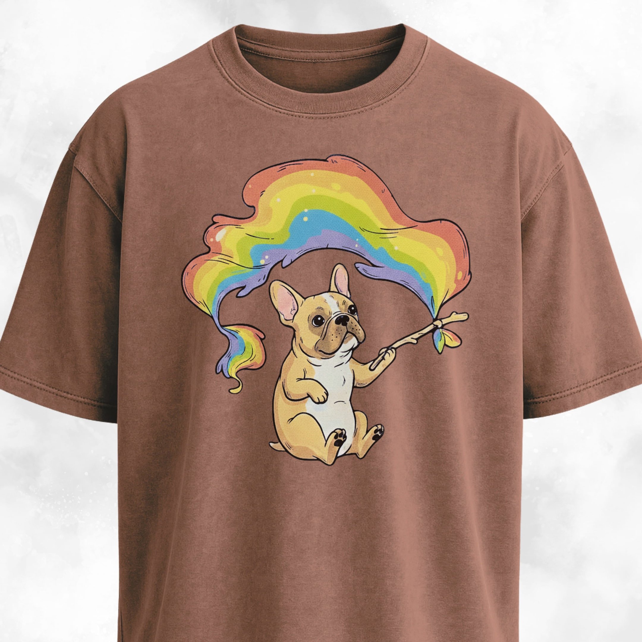Rainbow Flag French Bulldog T Shirt Gift For Dog Lover