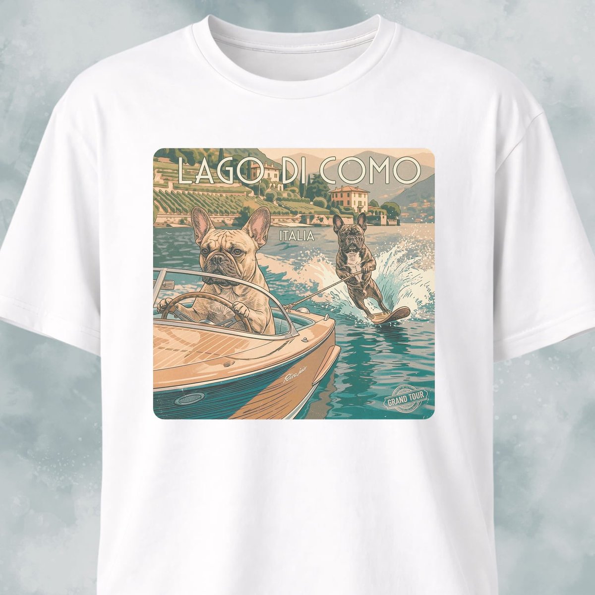 Lago Di Como Frenchies T Shirt Gift For Dog Lover