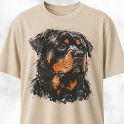 Rottie Portrait T Shirt Gift For Dog Lover