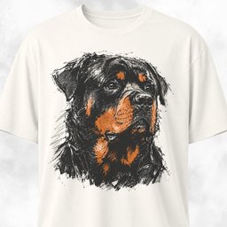 Rottie Portrait T Shirt Gift For Dog Lover