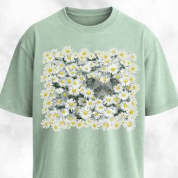 Pitbull In Daisies Field T Shirt Gift For Dog Lover